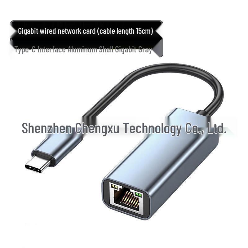 Type-C/USB to RJ45 Ethernet Adapter, Driver-Free, 100Mbps for Mobile, Computer, TV