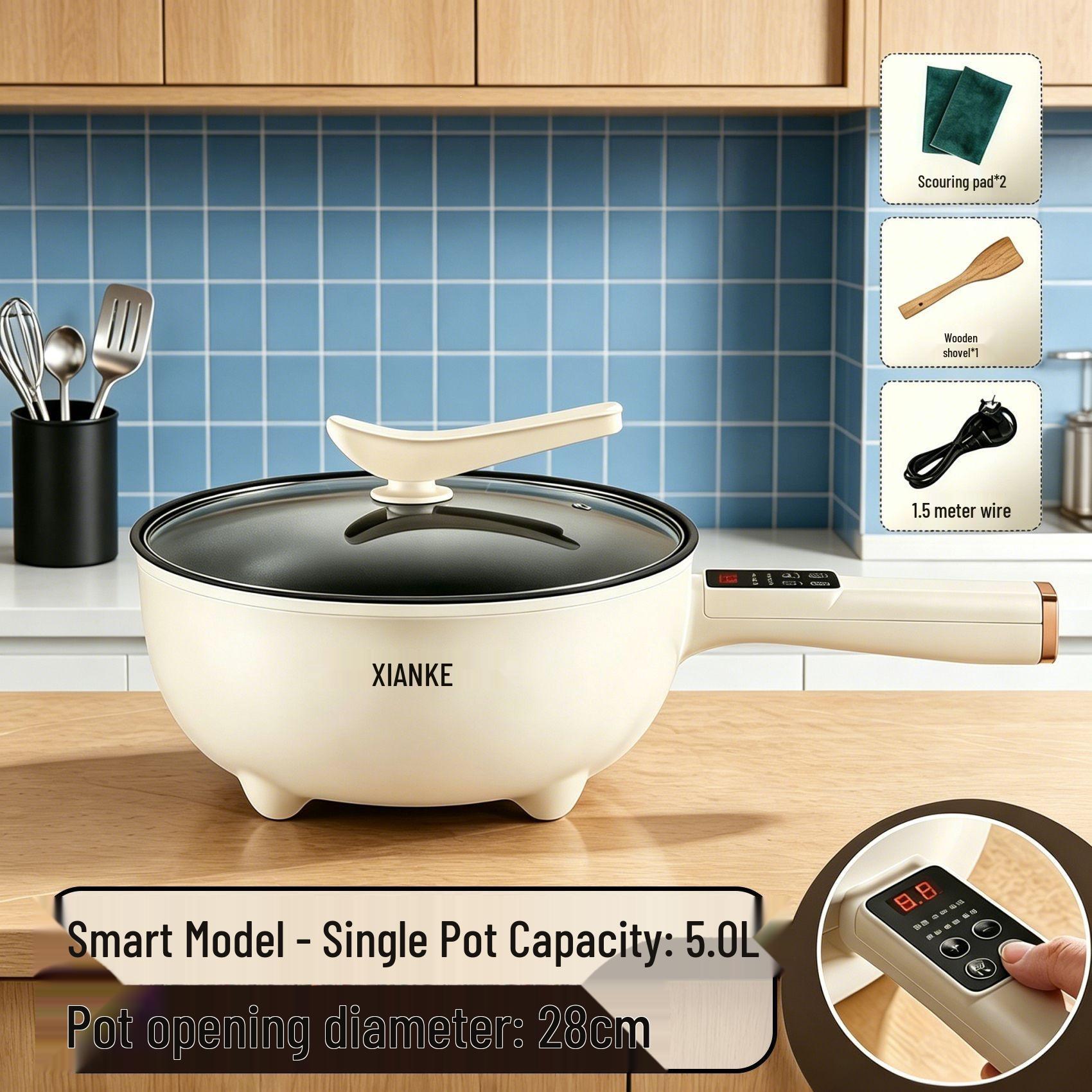 Electric Wok Multi-functional Non-stick Cooker: Dormitory