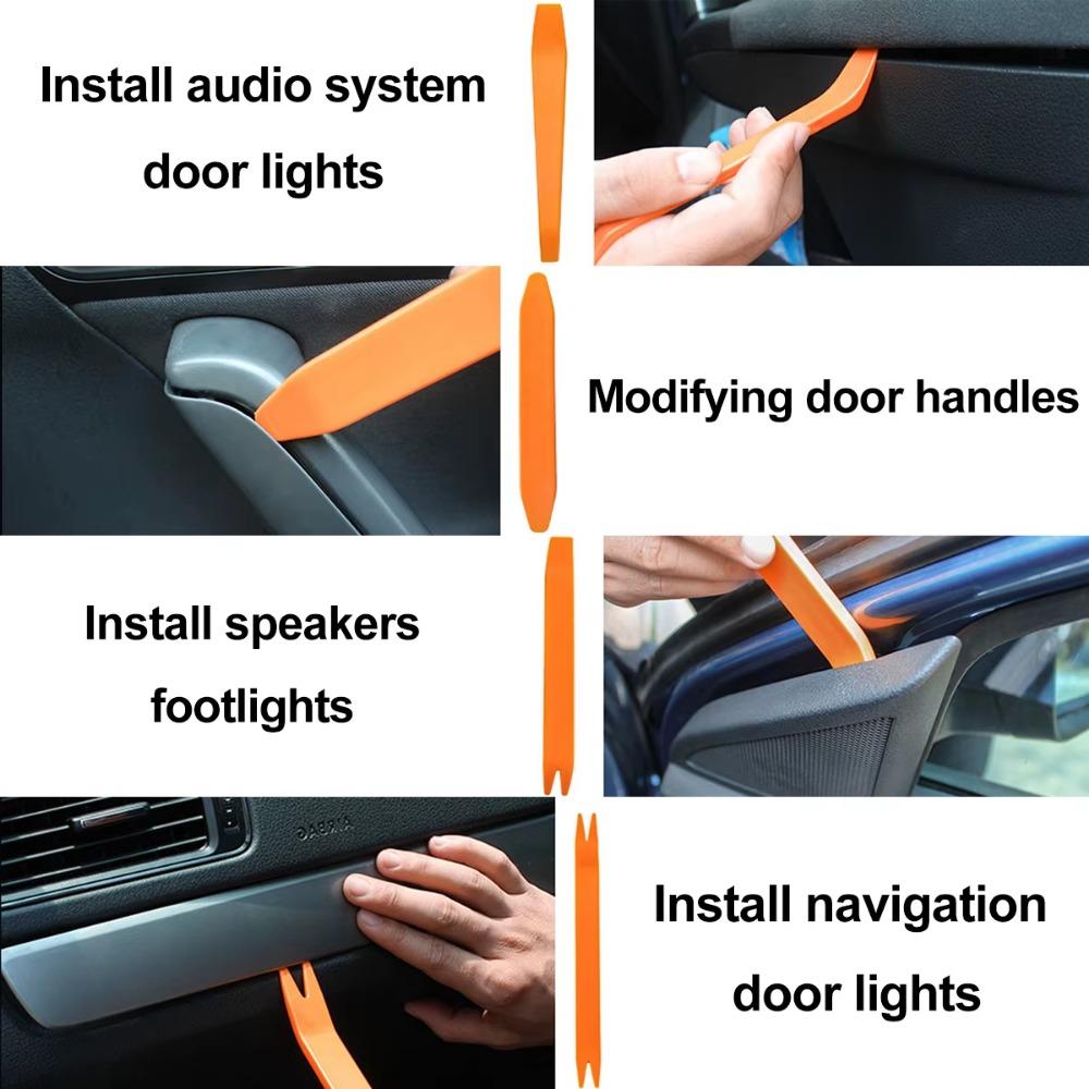5 Stück/Set Kunststoff-Hebelwerkzeug Auto-Demontagewerkzeugsatz für Verkleidungen, Innenraum-Clips und Installation der zentralen Navigationssteuerung