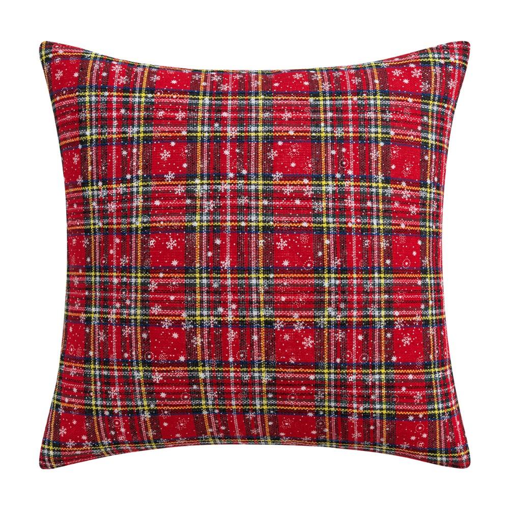 

Soft Snowflake Pattern Christmas Pillowcase INS Style Red Throw Pillowcover Square 45x45cm Cushion Cover Sofa/Bed