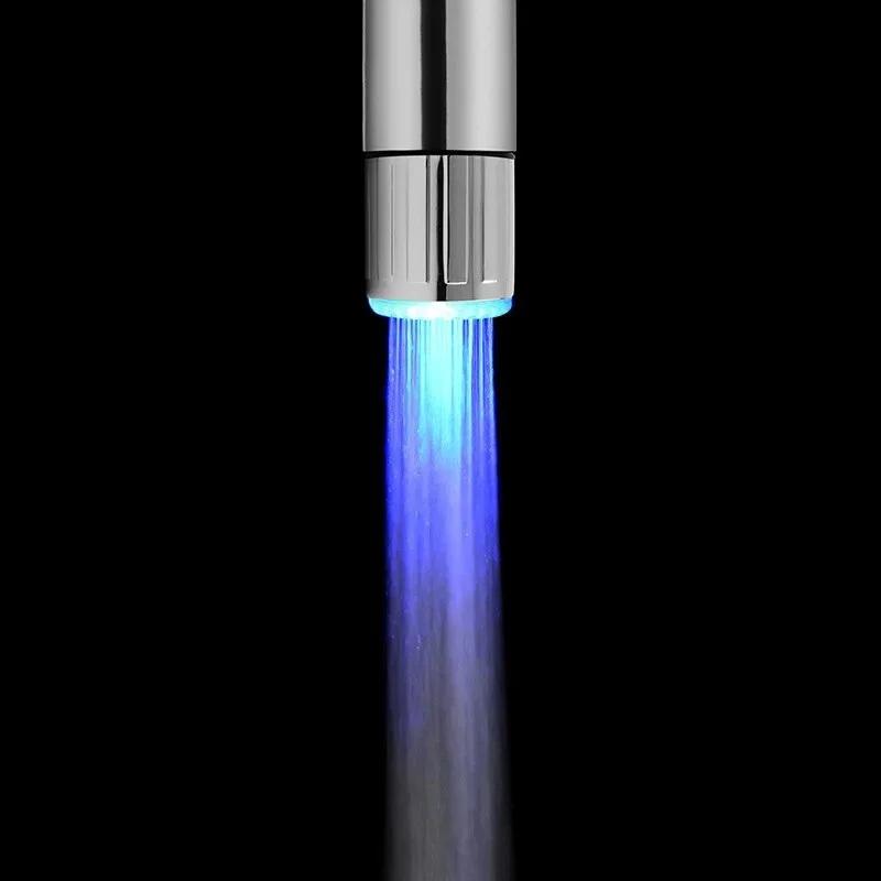 Grifo LED de 3 Colores Sensible a la Temperatura de la Luz Ahorro de Agua Luz de Chorro Aireador de Grifo Boquilla de Grifo Para Cocina Baño
