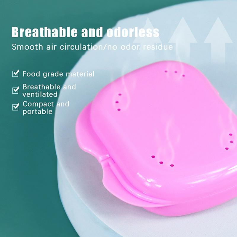 Retainer Box for Teeth Mouthguard Dental Denture Case Portable Storage for Sports Use