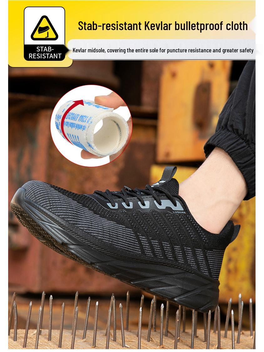 

Four-Season Lightweight Breathable Men s Safety Shoes - Anti-Smash, Anti-Puncture, Non-Slip, Wear-Resistant EVA Sole. 45