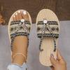 [Fashionable | Elegant] Fashionable Elegant Women's Chinese Ethnic Flat Sandals | Women Shoes