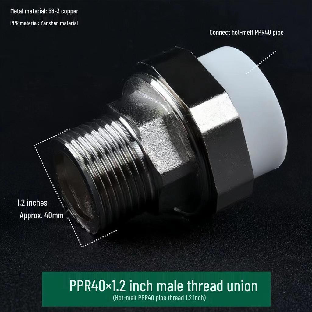 PPR Měď Železo Šroubení, Vnitřní & Vnější Závit, 20-110mm, Oboustranný PPR Železný Konektor