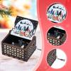 Kerst Muziekdoos Huisdecoraties Gegraveerd Houten Handkruk Cadeau voor