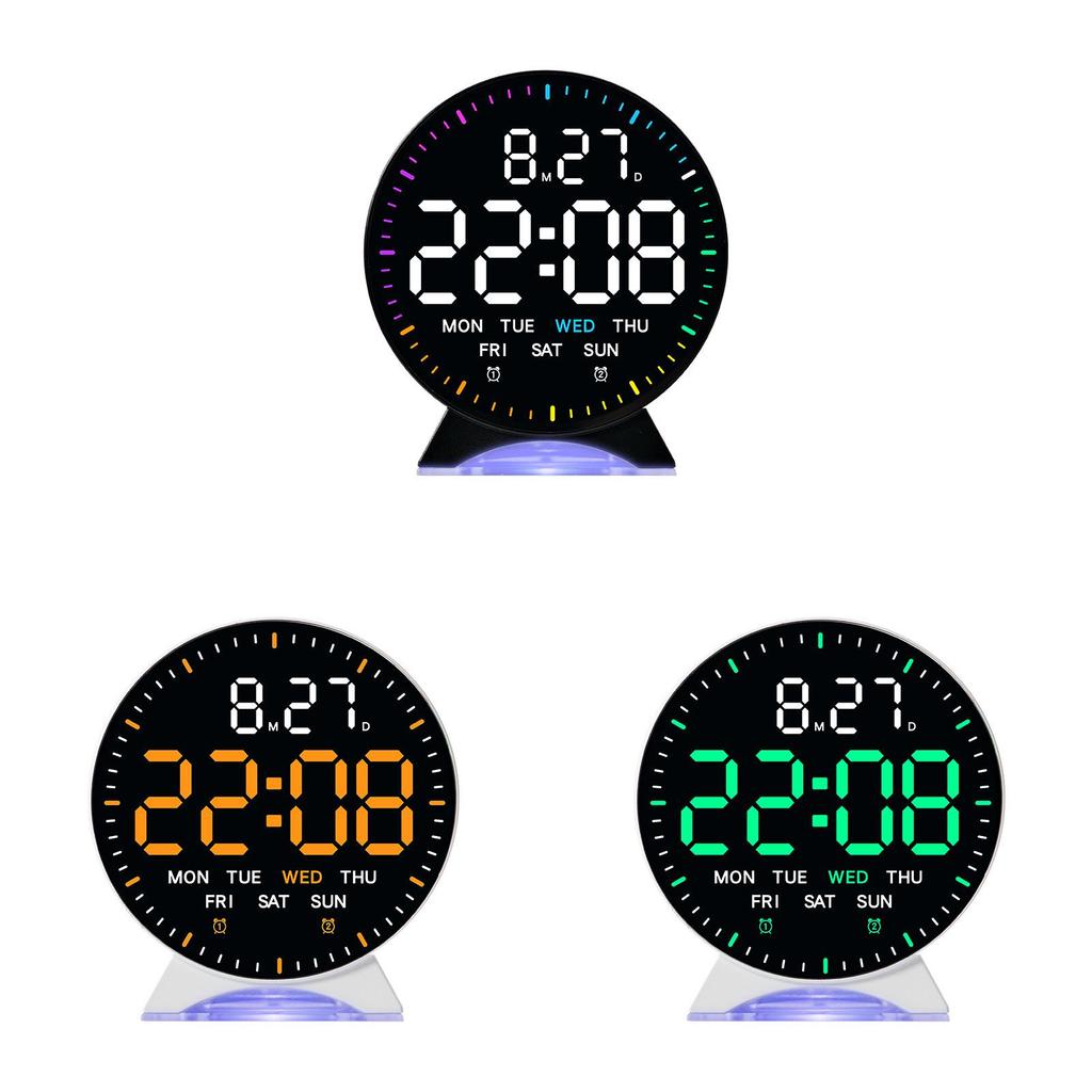 Modern Minimalist Led Alarm Clock With Night Light And Calendar For Bedroom Decor