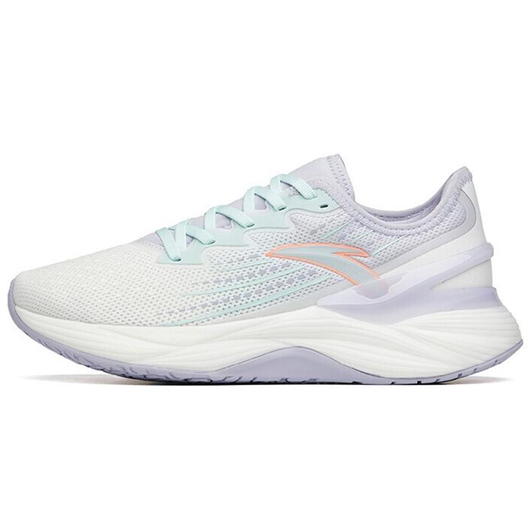 

New ANTA Tron 2.0 Running Shoes Women s Low Top Ivory White/Ice Pink Blue/Light Purple Gray 122215586-2 35.5