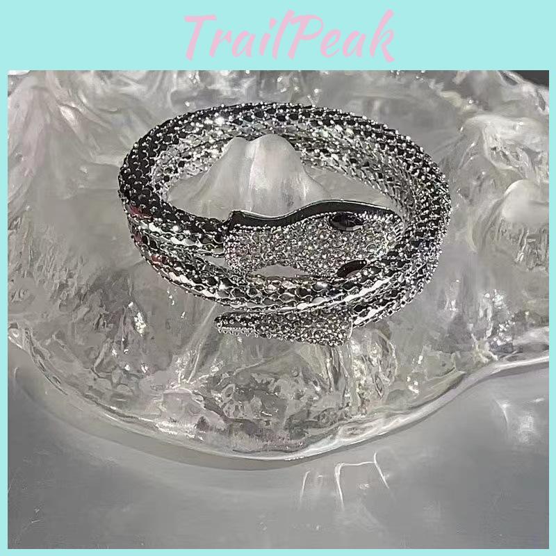Chic Snakeshaped Alloy Zircon Bracelet For Women Unique And Fashion Forward