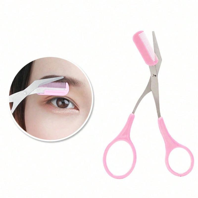 1pc Small Scissors, Stainless Steel Eyebrow Scissors, Comb Eyebrow Scissors, Small Scissors, Tools for Men