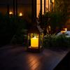 LED Courtyard Hanging Lanterns: Retro Indoor/Outdoor Atmosphere Lights with Electronic Candles for Camping and Table Decoration.