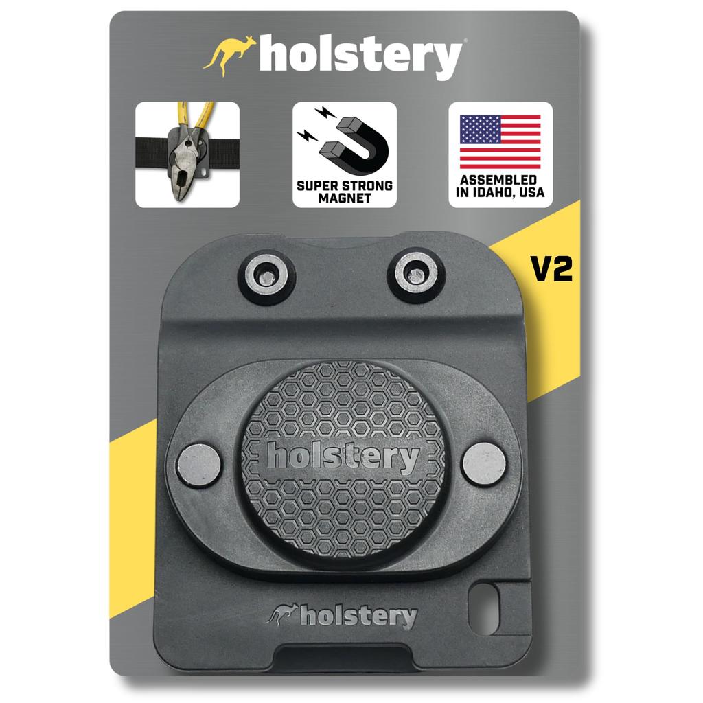 Holstery MagMaster Magnetic Tool Holder Powerful Belt Magnet Holster for Drill and Other Magnetic Tools and Hardware - Clip-On Screws, Hammers,