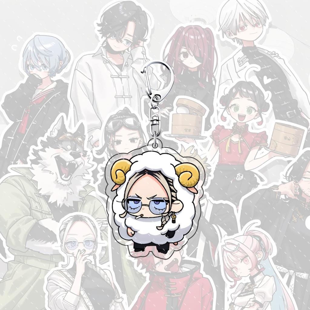 Portachiavi acrilico per zaino anime Gokurakugai 6 cm personaggio Aruma Tao Saotome Nei Takarai Tatsuomi Ban decorazione regalo carino