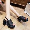Ladies Shoes  High Quality Buckle Strap Women's Sandals Fashion Peep Toe Casual Sandals Women New Best Seller Heeled Sandals