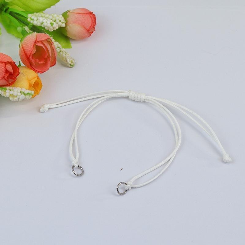 Wax rope woven bracelet DIY accessories Male and female couples adjustable work in progress Weaving bracelet accessories