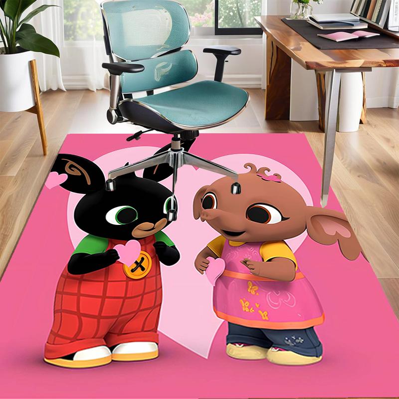 1pc Bing Bunny4 Design Area Rug - Non-Slip, Soft & Cozy Floor Mat for Living Room, Bedroom, Office - Indoor/Outdoor Decorative Carpet