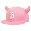 Fashion Hip Hop Baseball Cap Letter P Embroidery Hip Hop Cap Men Trucker Caps Cute Horns Sports Sun Hat Cotton Snapback Hats