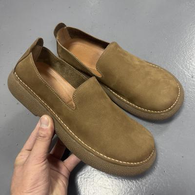 Scarpe da guida casual da uomo in vera pelle a slip-on