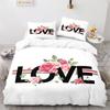 Romantic Rose Floral Duvet Cover Microfiber Quilt Cover for Girls Adults Teens Wedding Valentine's Day Bedroom Decorations Queen