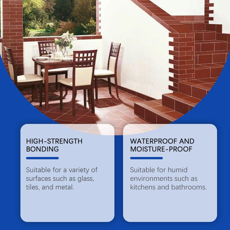 Multi-Purpose Glass Glue, Waterproof Repair Glue, Grout Sealant, Transparent And Porcelain White Glass Glue