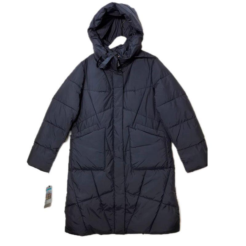 

Order Leftover Stock Hooded down Cotton Cold Protective Clothing Women s Mid Length Long Length Pure Color Minimalist Cotton-Padded Coat Winter