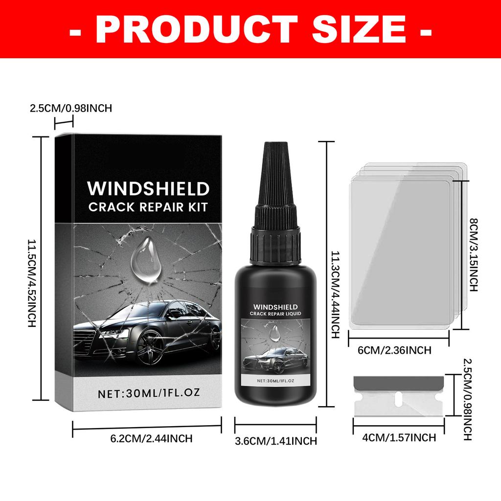 Windshield Repair Liquid Professional Grade Transparent Windshield Crack Filler Kit For Clear Visibility Restoration