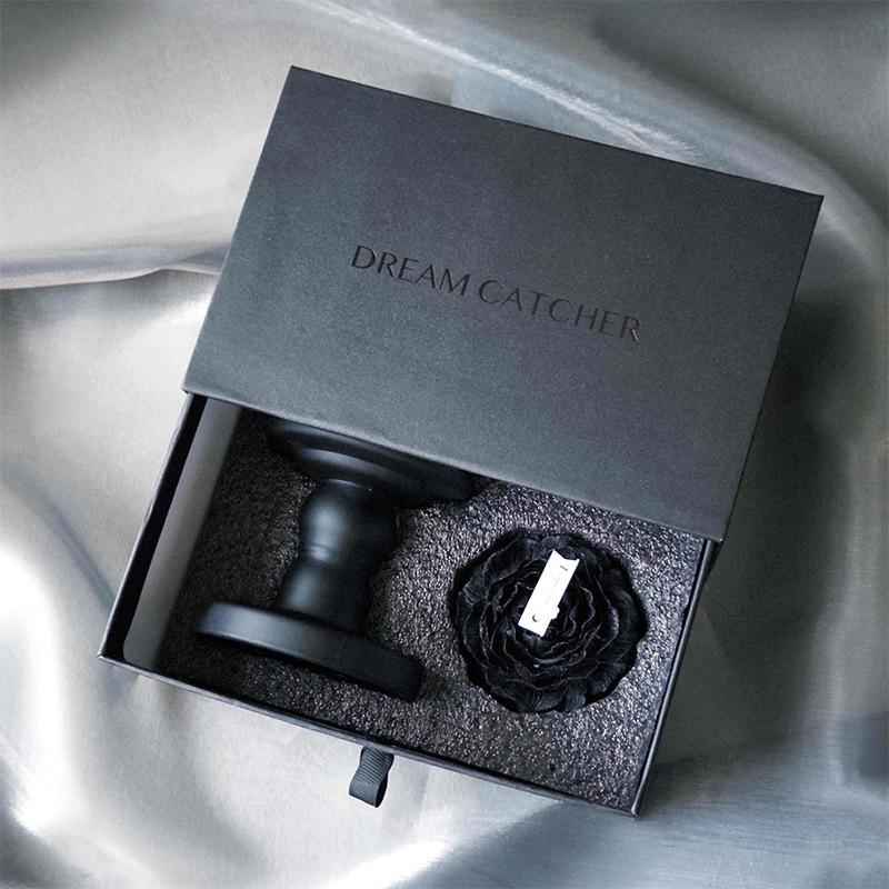 

Handmade Aromatherapy Candle Gift Box Set Black Matte Ceramic Candle Holder Wedding Party Decoration Shooting Props