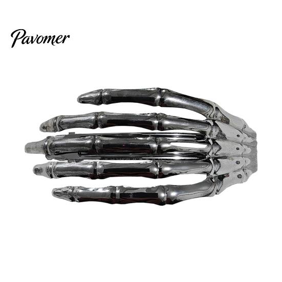 Dark Style Hair Jewelry Skeleton Hands Clips, Gothic Metal Skull Side Clip for Women, Claw Clips Spooky Halloween Horror Accessories, Punk Rock Zombie