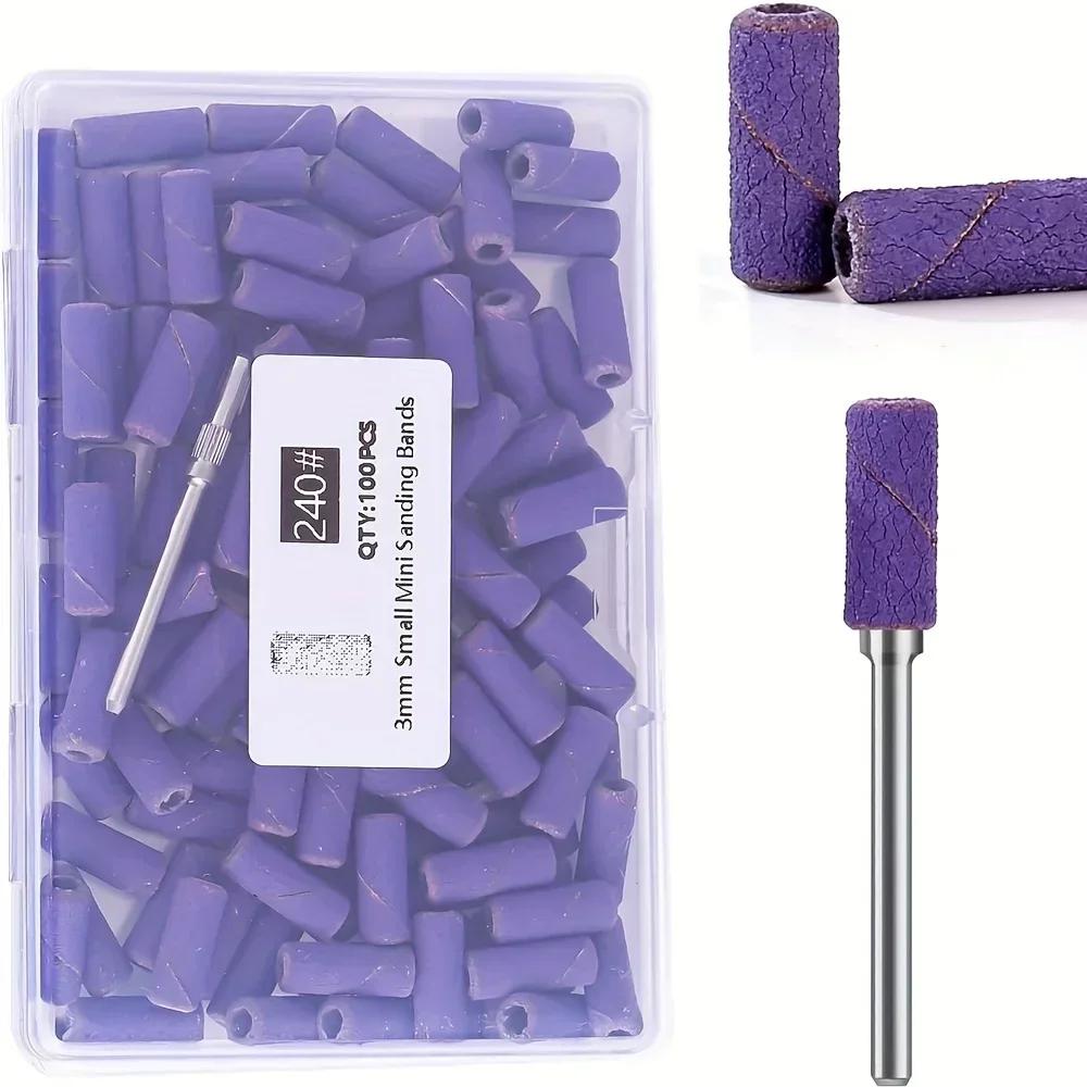 Bits for Manicure and Pedicure Tools Professional 100Pcs Nail Drill Sanding Bands, Unscented Nail Drill