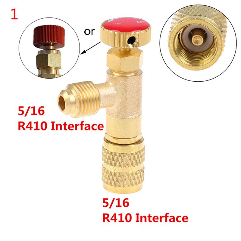 Air Conditioning Repair Liquid Safety Valve R410A R22 1/4" 5/16" Safety Adapter