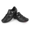 BOODUN 1Pair Nylon Sole Road Cycling Shoes Night Reflective Artificial Leather Locking Shoes Black