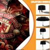 Custom Name Personalized Manchester United Print Umbrella, Auto Open Close, 8‑Rib Sturdy Frame, Commute Camping Hiking Use, Birthday Gift