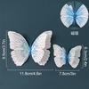 Neue 12 Stück Doppelschicht 3D Schmetterling Wandaufkleber Heimzimmer Dekor Schmetterlinge für Hochzeitsdekoration Magnet Kühlschrankaufkleber