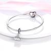 Silver Color Pyramid Demon Eye Charms Beads Fit Original Brand Bracelet for Women Birthday Fashion Jewelry Gift