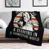 Its Hard To Be A Diamond In A Rhinestone World Dolly Partons Gifts Throw Blanket Soft Warm Blanket Gift for Grandparents