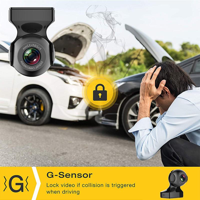 Carro wifi gravador de condução 1080p lente única visão noturna registradores de vídeo suporte g-sensor, vídeo em loop, monitoramento móvel, monitoramento de estacionamento