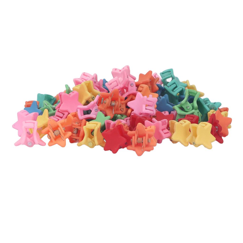 100 ks Malé hvězdičkové sponky do vlasů s drápky Různé barvy Roztomilé sponky s drápky Vlasové doplňky pro dívky Děti