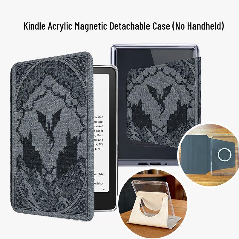 Étui Magnétique Kindle Paperwhite Kobo avec Couverture de Veille Amovible (Acrylique/Silicone, KPW1-6).