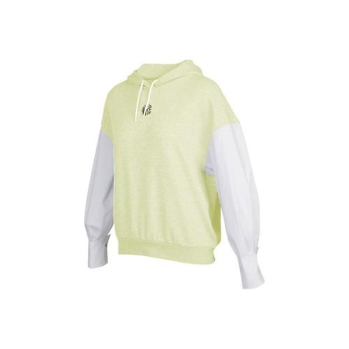 Nike Embroidered Logo Color-Blocked Retro Sports Sweatshirt for Women M зелёный