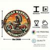 \Vintage Indiase Motorfiets Metalen Bord - 12 Inch Rond Rustiek Wandkunst voor Garage Bar Pub\