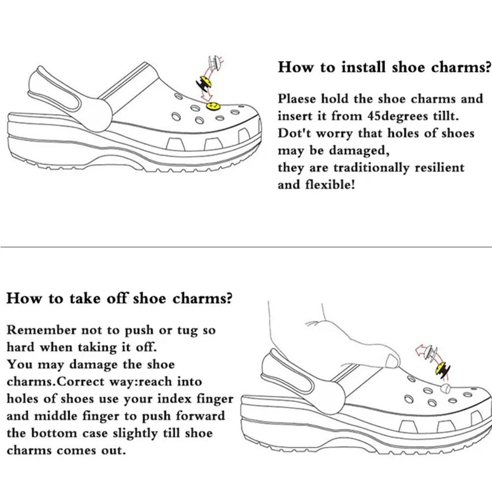24PCS Summer Fashion Shoe Charms Set Accessories for Clogs Shoe Buckle Butterfly Pearl Flower Chain DIY Shoes Decorations