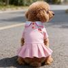 Preppy Stil Hund Prinzessin Kleid Matrosenkragen Kirschstickerei Hunde Katzen Röcke Atmungsaktiv Weich Sommer Haustierkleid Mittlere/Kleine Haustiere