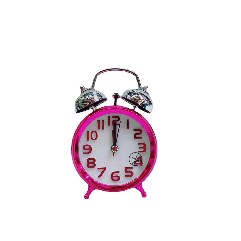 Electroplating Colored Quartz Clock Simple and Fashionable Bell-ringing Children's Desk Super Silent Alarm Clock