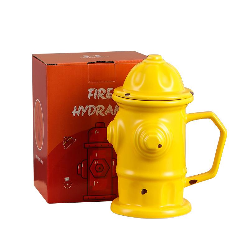 Creative Fire Hydrant Ceramic Cup, Red Three-dimensional Shaped Water Cup, High-value Mug