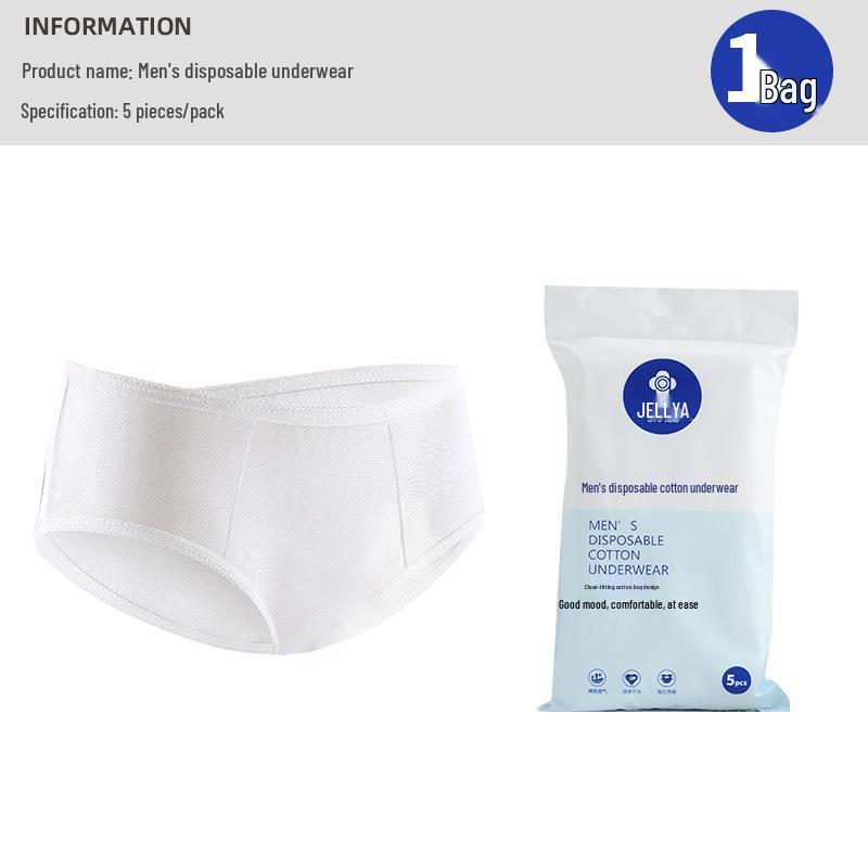 Jieliya Unisex Disposable Cotton Underwear - Travel & Daily Use, Wash-Free, Suitable for Pregnant and Postpartum Women