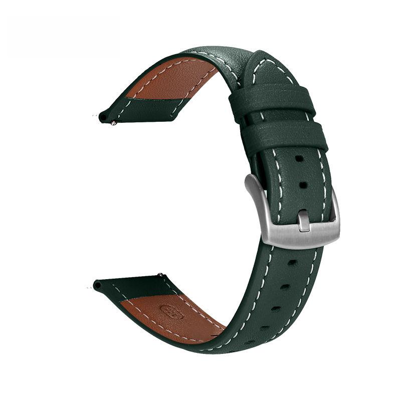 20mm 22mm Leather Watch Band Watch Strap- Soft Durable Water-proof for Samsung Galaxy Watch Huawei Watch Xiaomi Watch Garmin Watch Amazfit Watch