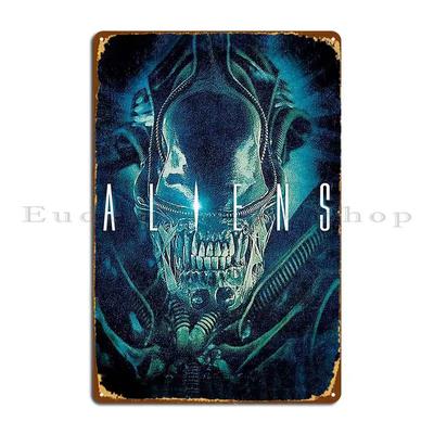 Aliens 1986 Metal Sign Character Club Kitchen Bar Wall Decor Tin Sign Poster