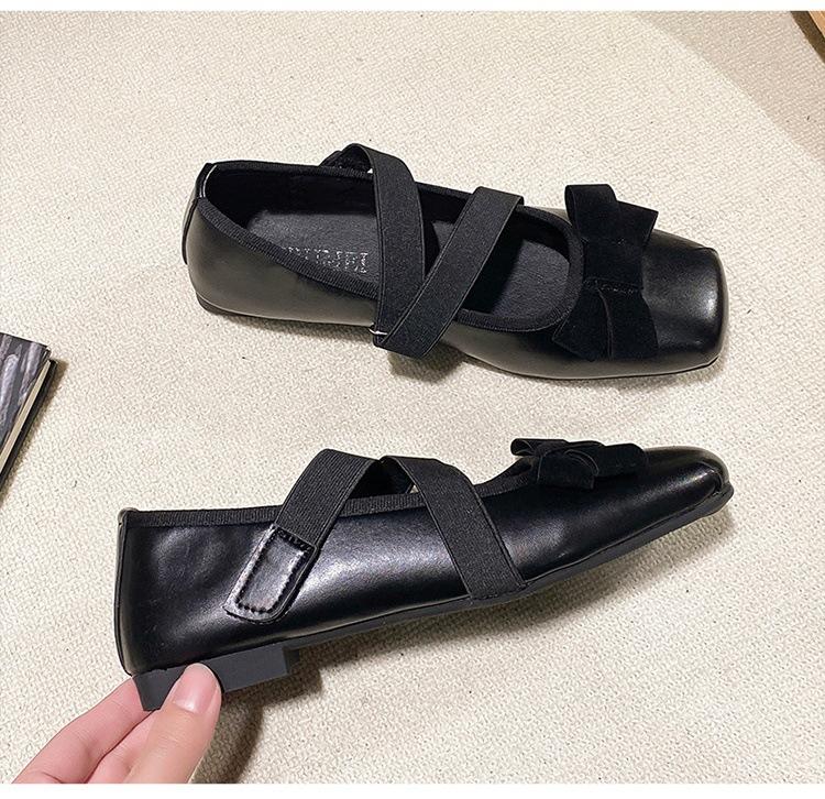 Fashion Designer Spring Women Mary Jane Shoes Fashion Square Toe Ladies Comfort Soft Sole Flats Women's Comfort Ballerinas Shoes
