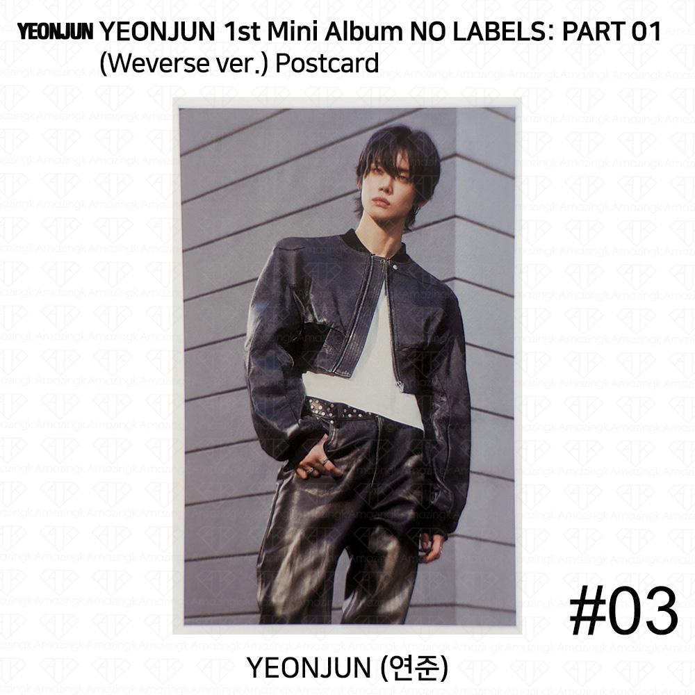 YEONJUN Primul Mini Album FĂRĂ ETICHETE:Partea 01 Weverse/Set-Up C Fotocard Oficial TXT