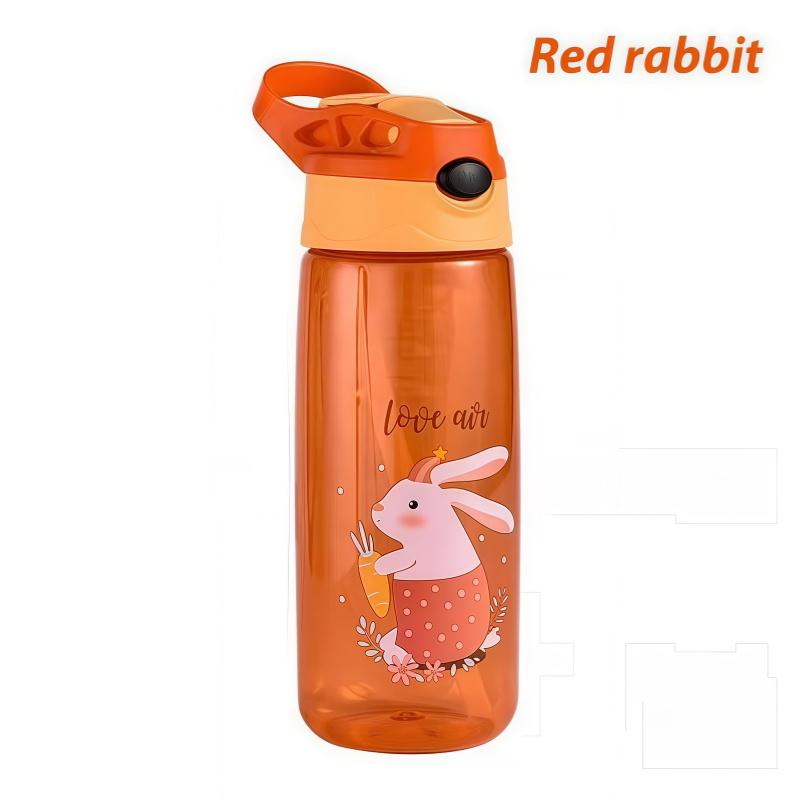500ML Children Cartoon Plastic Cup With Straw Anti-falling Kids Water Bottle Children's Cup Portable Drinking Bottle Drinkware